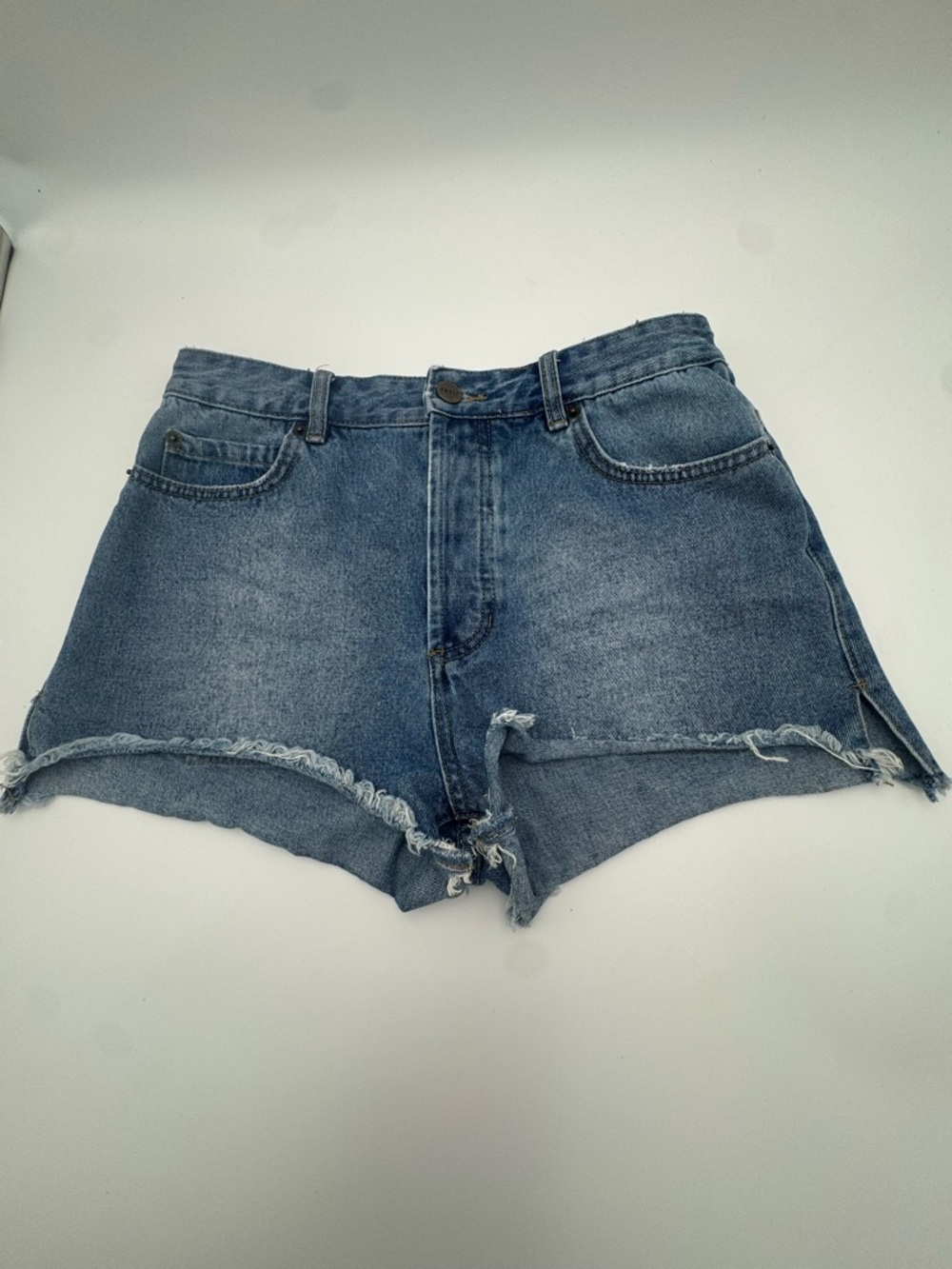 Classic High-Waist Blue Denim Cutoff Shorts